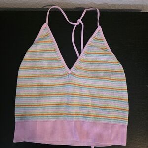 Free People Multicolor Knit Halter Top